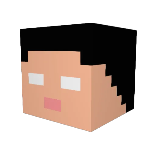 Goofy_Lifeless Minecraft avatar head, 3D render