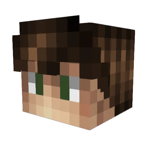 Googer Minecraft avatar head, 3D render