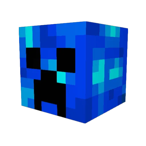 GoogleChad Minecraft avatar head, 3D render