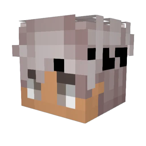 GoogleDog_44 Minecraft avatar head, 3D render