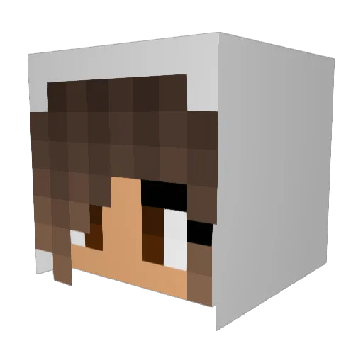 GoogleExplores Minecraft avatar head, 3D render