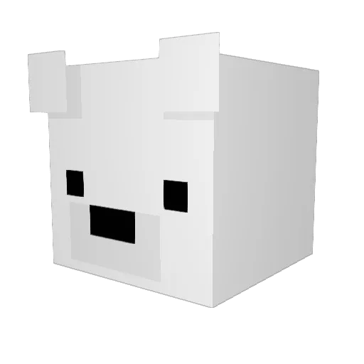 GoogleFett Minecraft avatar head, 3D render