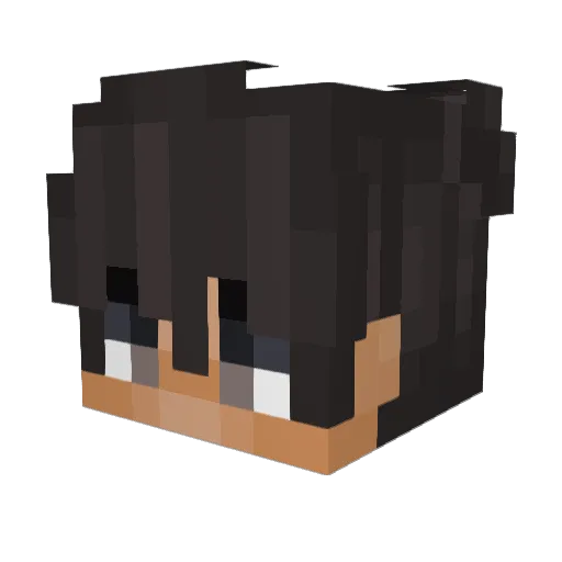 GoogleMich Minecraft avatar head, 3D render