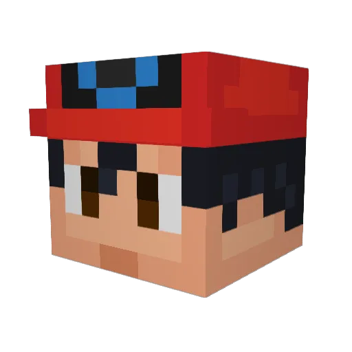 GooglePhot Minecraft avatar head, 3D render