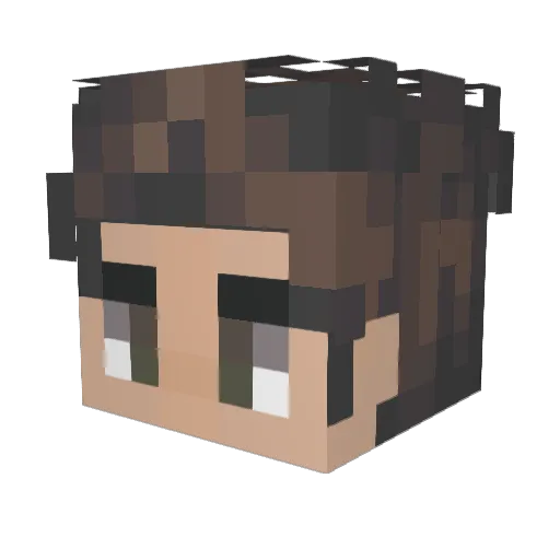 Google_Dou Minecraft avatar head, 3D render
