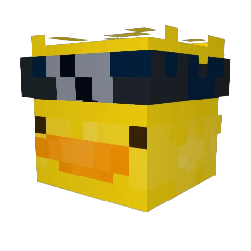 Googly24 Minecraft avatar head, 3D render