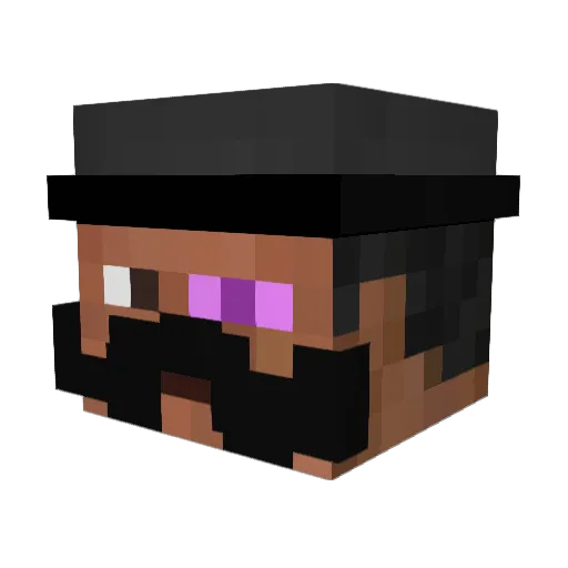 Gooldx Minecraft avatar head, 3D render