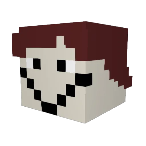 Goolygong2 Minecraft avatar head, 3D render