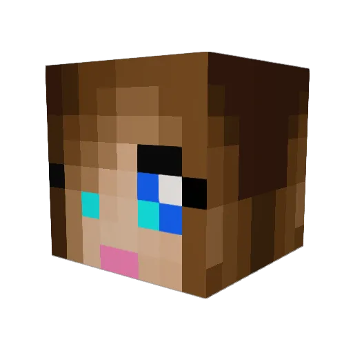 GoomGemes Minecraft avatar head, 3D render