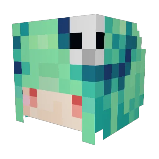 Goombaaaaa Minecraft avatar head, 3D render