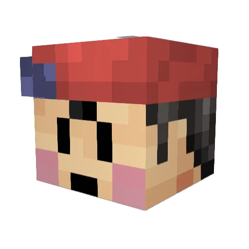 Goombers Minecraft avatar head, 3D render
