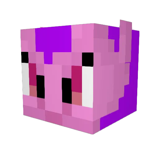Goomew Minecraft avatar head, 3D render