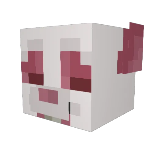 Goomouse Minecraft avatar head, 3D render