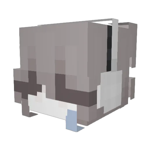 Goomx Minecraft avatar head, 3D render