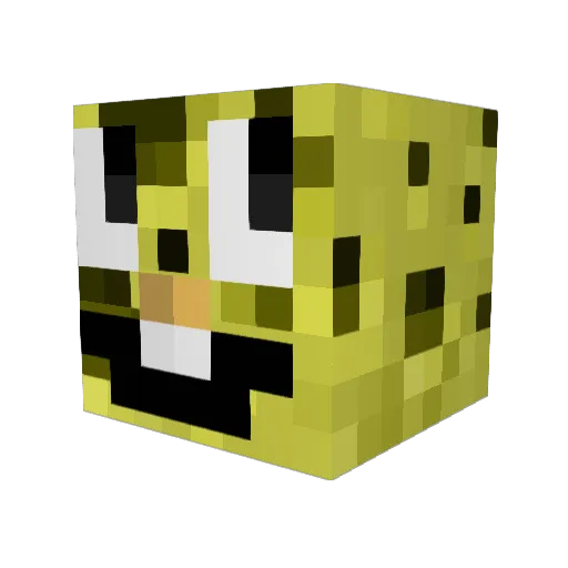 Goonber Minecraft avatar head, 3D render