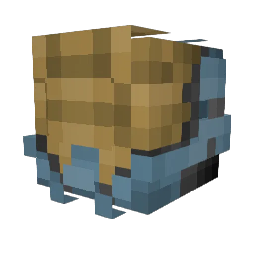 Goongeta Minecraft avatar head, 3D render