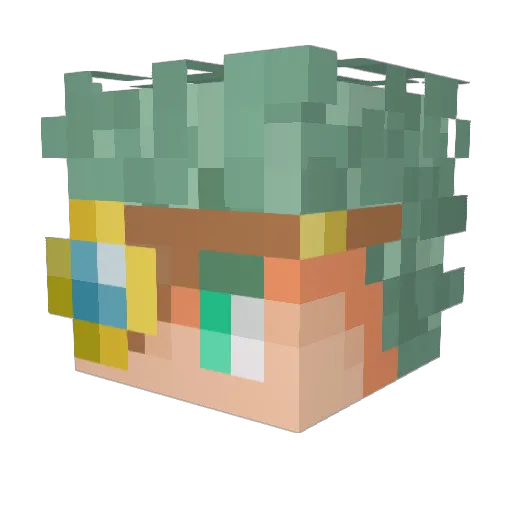 Goongis Minecraft avatar head, 3D render