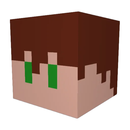 Gooobert_ Minecraft avatar head, 3D render