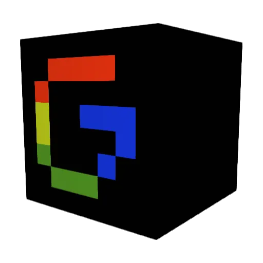 Gooogle_Chrome Minecraft avatar head, 3D render