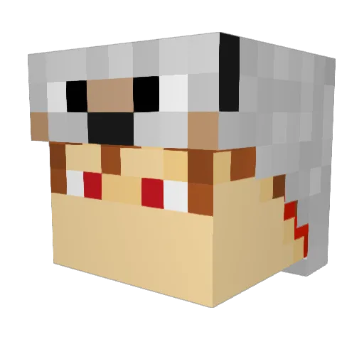 Gooonta55 Minecraft avatar head, 3D render