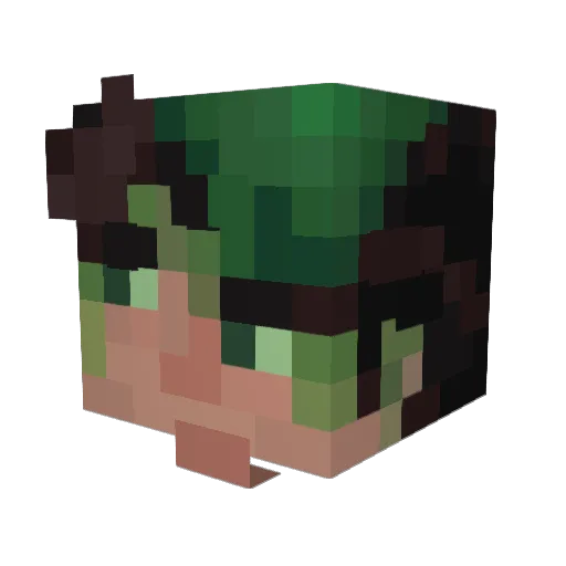 Gooop_ Minecraft avatar head, 3D render