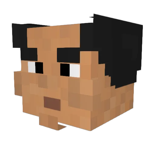 Gooopball Minecraft avatar head, 3D render