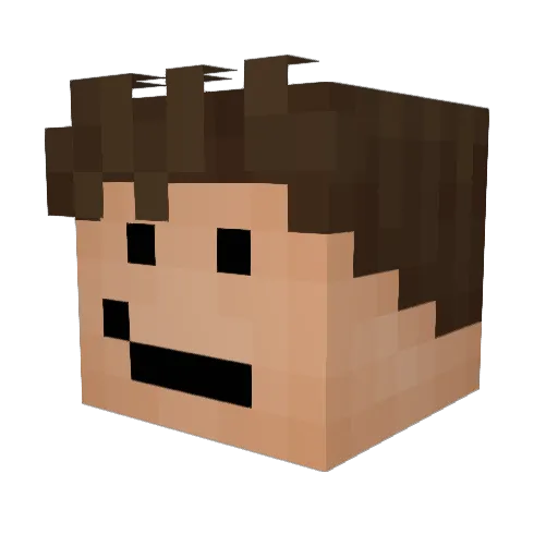 Goop210 Minecraft avatar head, 3D render