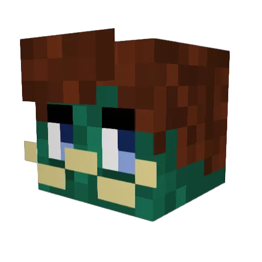 GoopTM Minecraft avatar head, 3D render