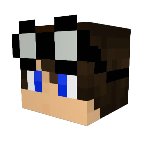 Goople Minecraft avatar head, 3D render