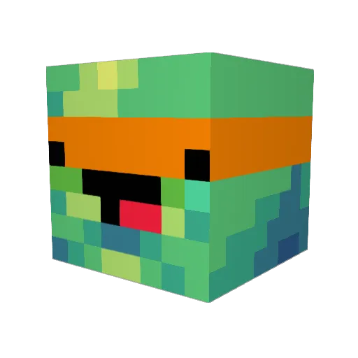 Goopsky Minecraft avatar head, 3D render