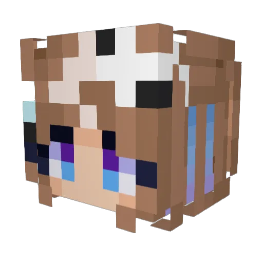 Goopstic Minecraft avatar head, 3D render
