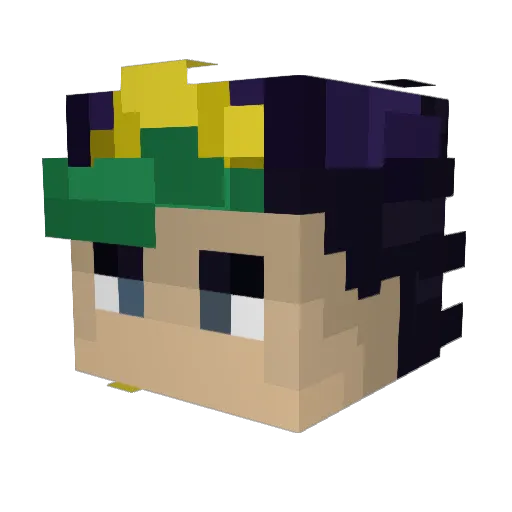 GoopyFace Minecraft avatar head, 3D render