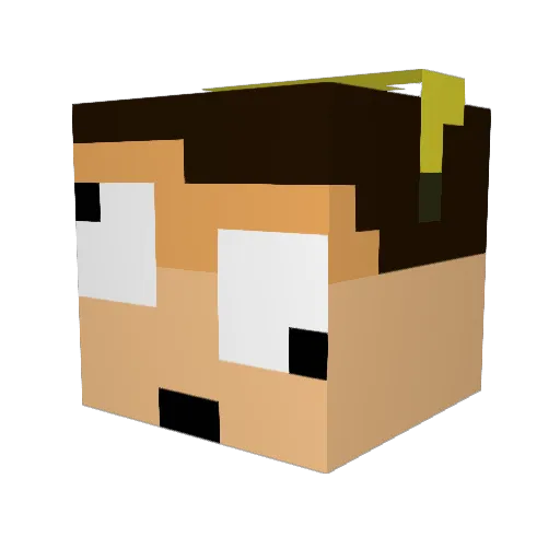 GoopyLe Minecraft avatar head, 3D render