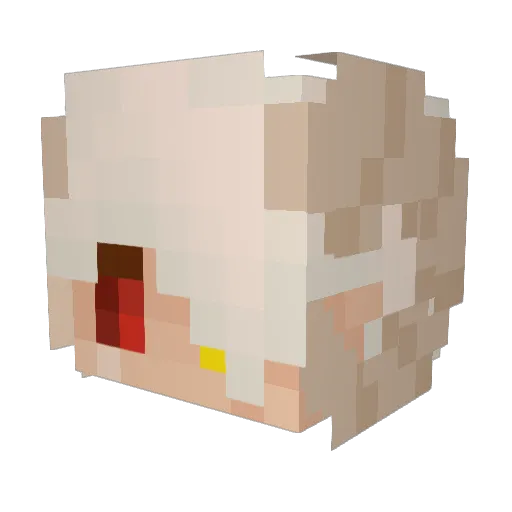 GoopySoupLive Minecraft avatar head, 3D render