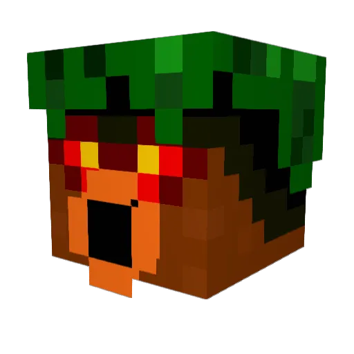 Goopygum Minecraft avatar head, 3D render