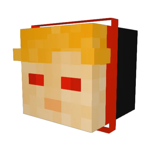 Goopymaan Minecraft avatar head, 3D render