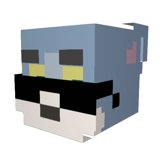 Goorba_mohsen Minecraft avatar head, 3D render
