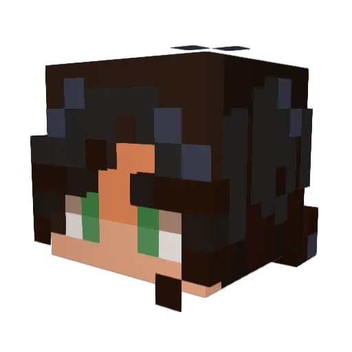 Goorin Minecraft avatar head, 3D render