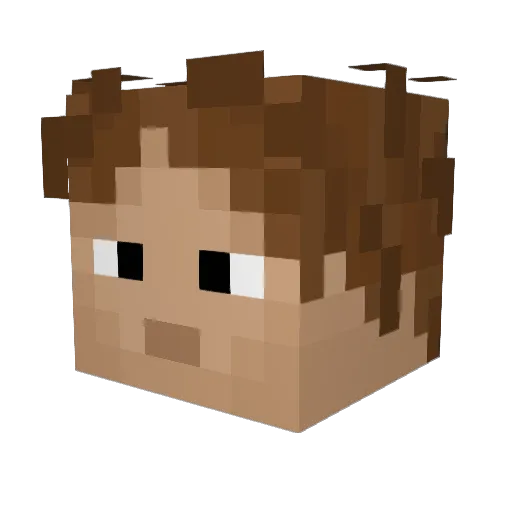 Goosaholic Minecraft avatar head, 3D render