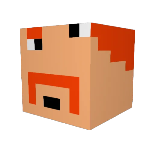 Gooschii Minecraft avatar head, 3D render