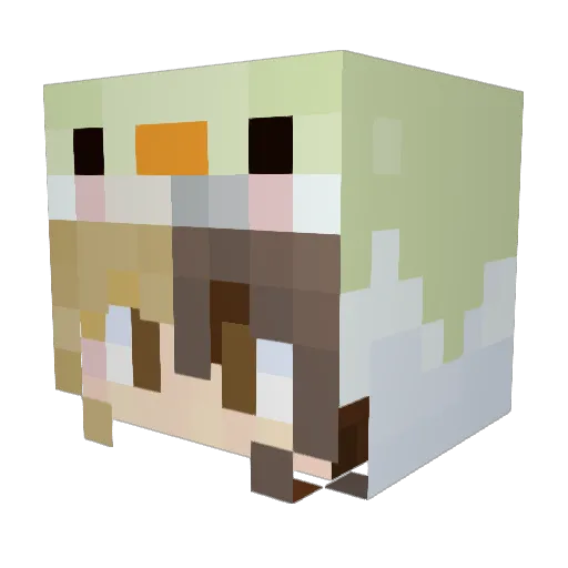 Goosco_ Minecraft avatar head, 3D render