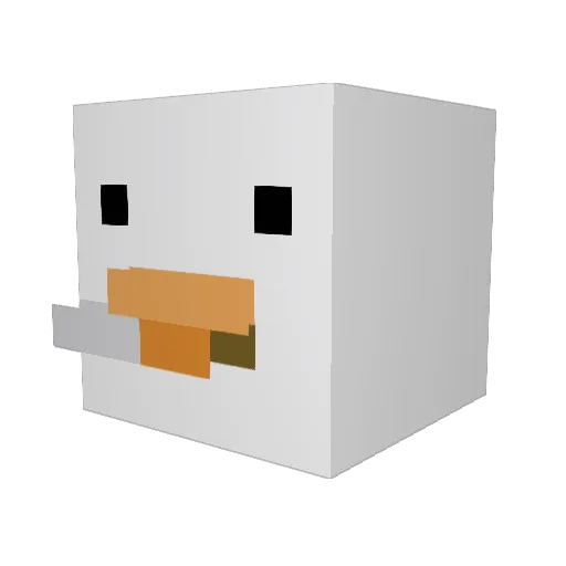 Goose46 Minecraft avatar head, 3D render