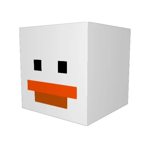 Goose558 Minecraft avatar head, 3D render
