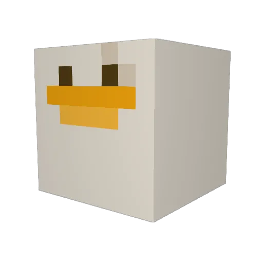 GooseForLease Minecraft avatar head, 3D render