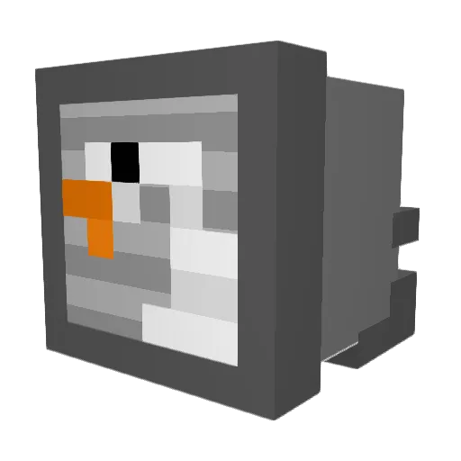 GooseHomie Minecraft avatar head, 3D render