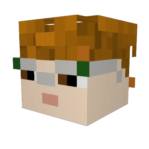GooseIngot Minecraft avatar head, 3D render