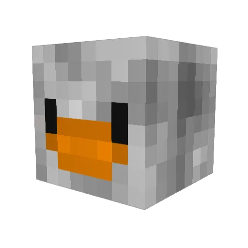 GooseInk Minecraft avatar head, 3D render