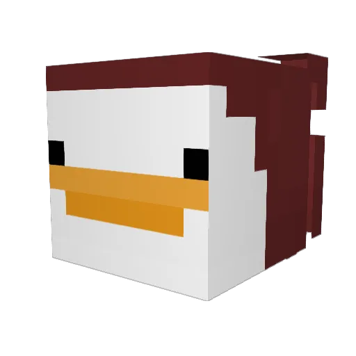 Gooseeeeeeeeee Minecraft avatar head, 3D render