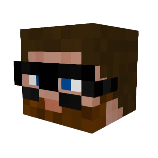 Goosemangus Minecraft avatar head, 3D render