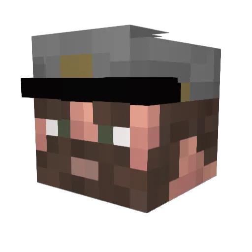 Gooseruler Minecraft avatar head, 3D render